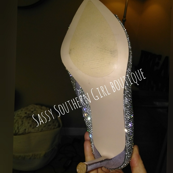 🆕⭐ Steve Madden Crystal rhinestone peep toe booties - Picture 13 of 13
